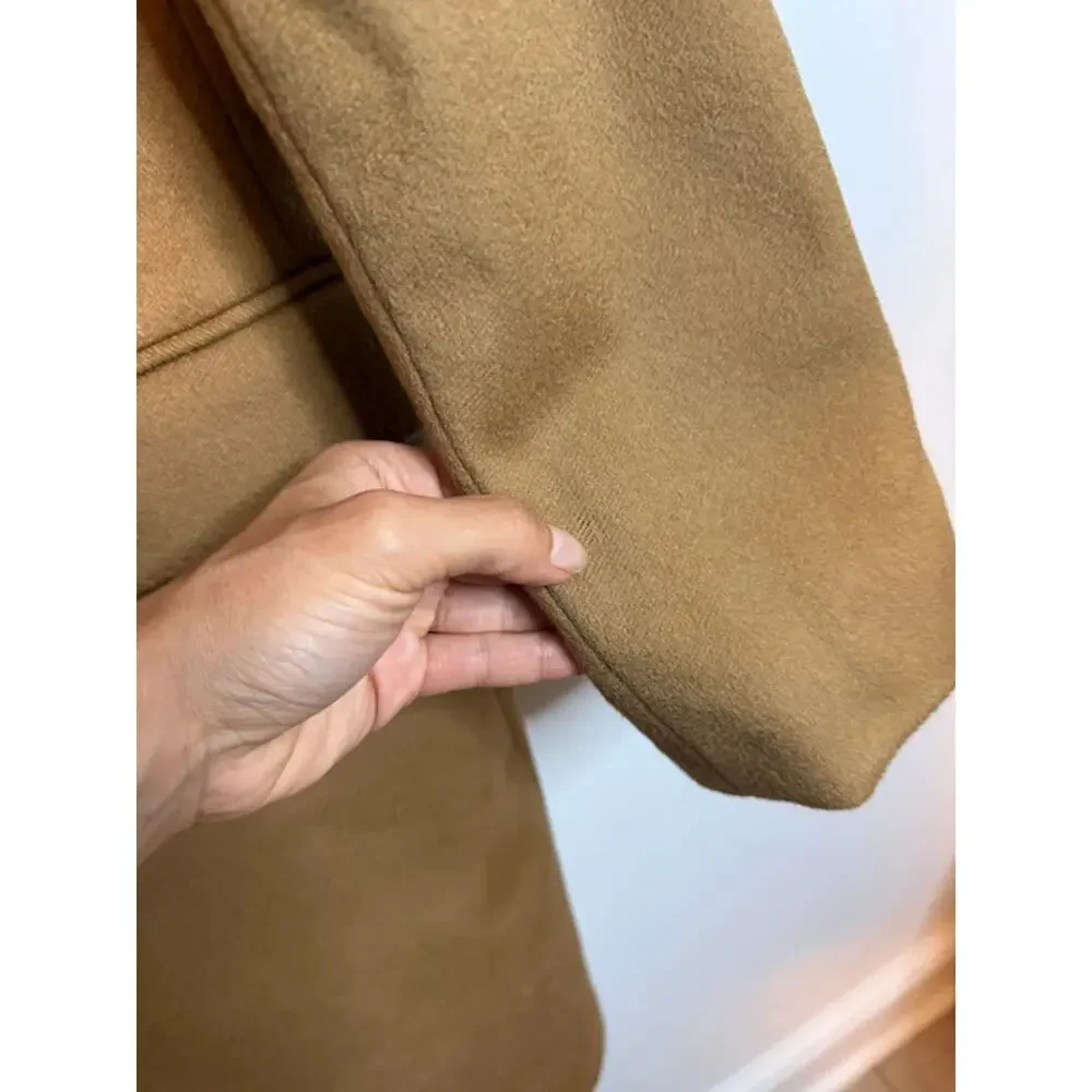 NWT J.Crew Mens Tan Wool Cashmere Trench Coat